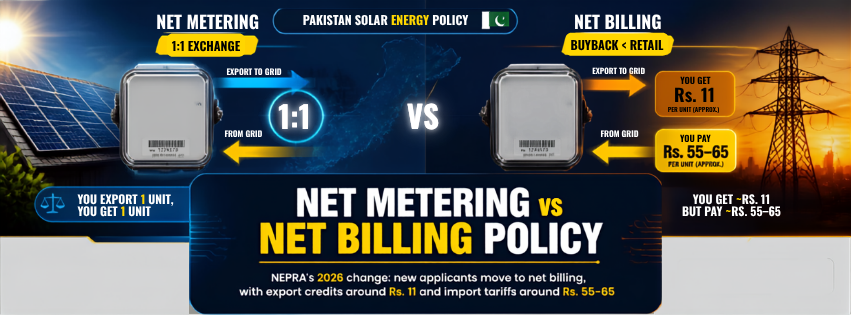 Net Metering vs Net Billing in Pakistan
